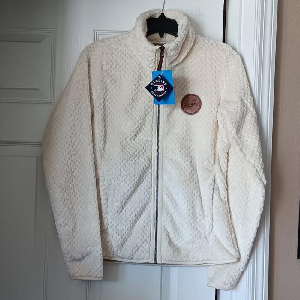 COLUMBIA Womens Jacket Fleece Full Zip with Dodgers Logo Size XS NEW
